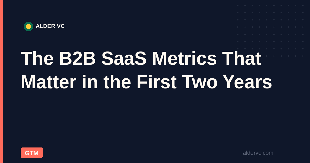 The B2B SaaS Metrics That Matter in the First Two Years — Alder VC